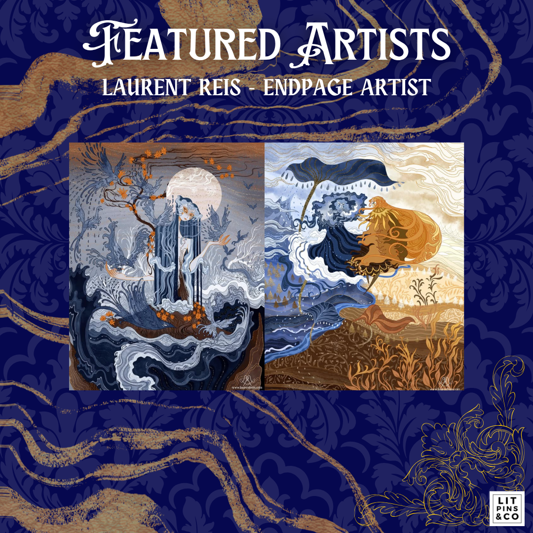 Promotional graphic for LitPins&Co's special edition of A Market of Dreams and Destiny, which features white text on a blue and gold background.