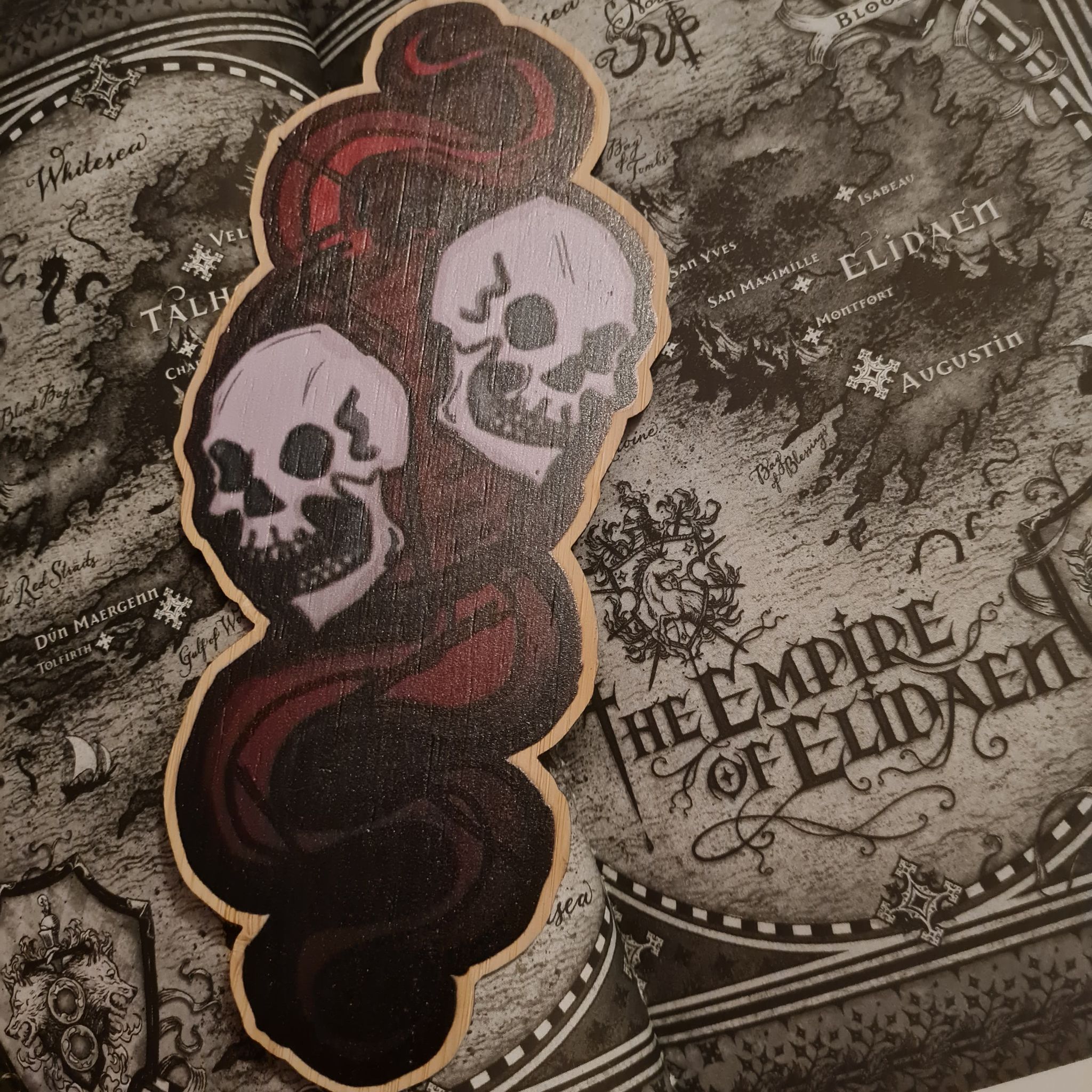 Wooden bookmark inspired by Empire of the Vampire