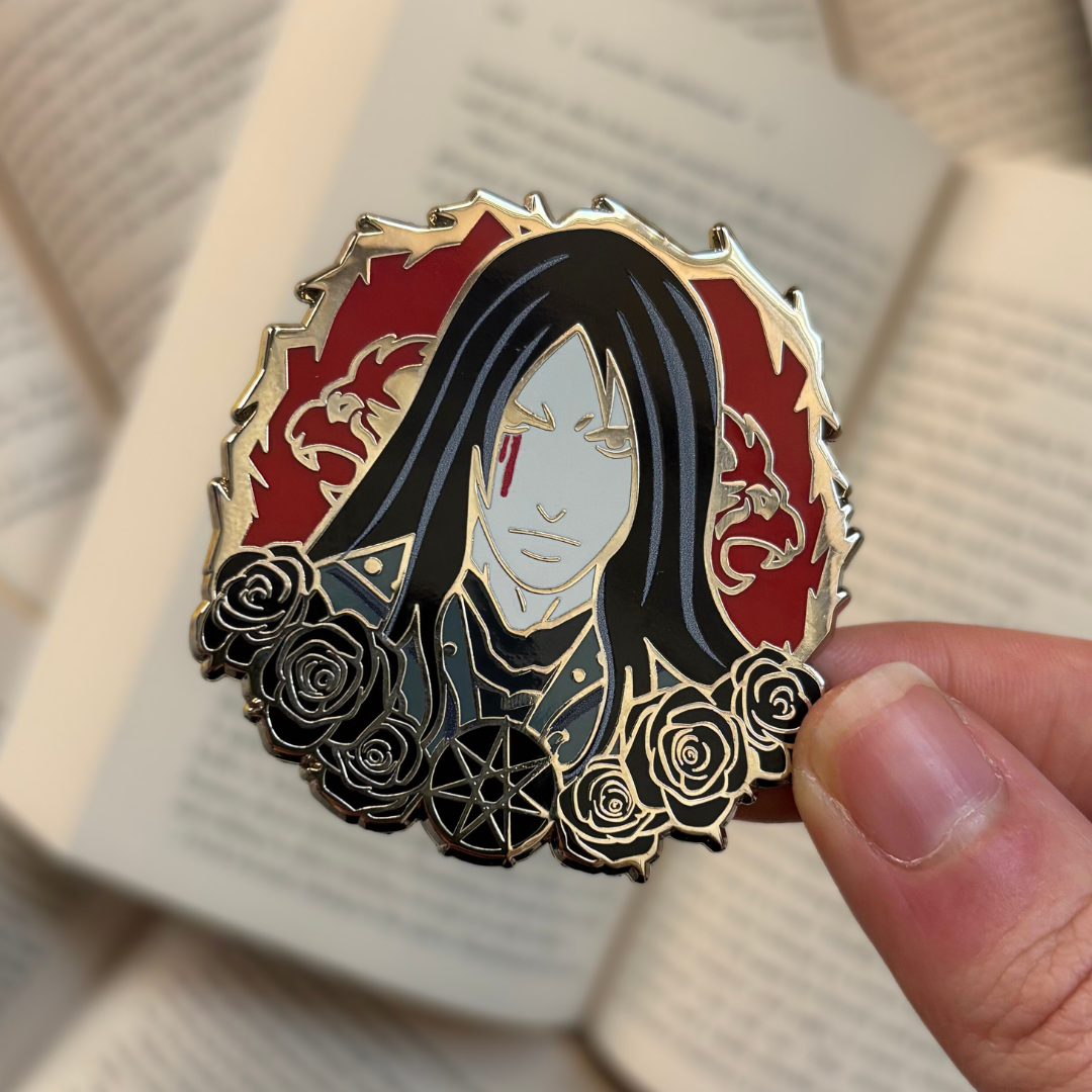 Enamel pin inspired by Gabriel De Leon, from Empire of the Vampire by Jay Kristoff