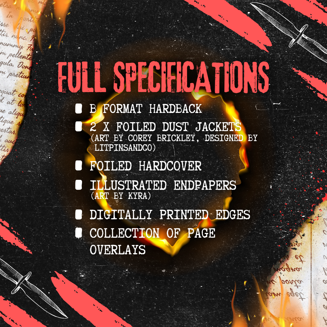 Full specifications for the LitPins&Co unsigned collector's edition of Vengeful by V. E. Schwab