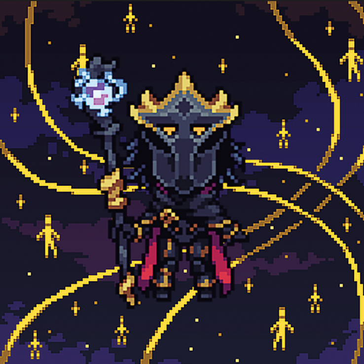 Viktor, the Machine Herald – Arcane Inspired Pixel Art Print