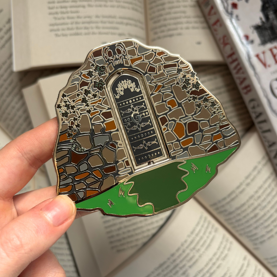 Large enamel pin inspired by Gallant by V.E. Schwab