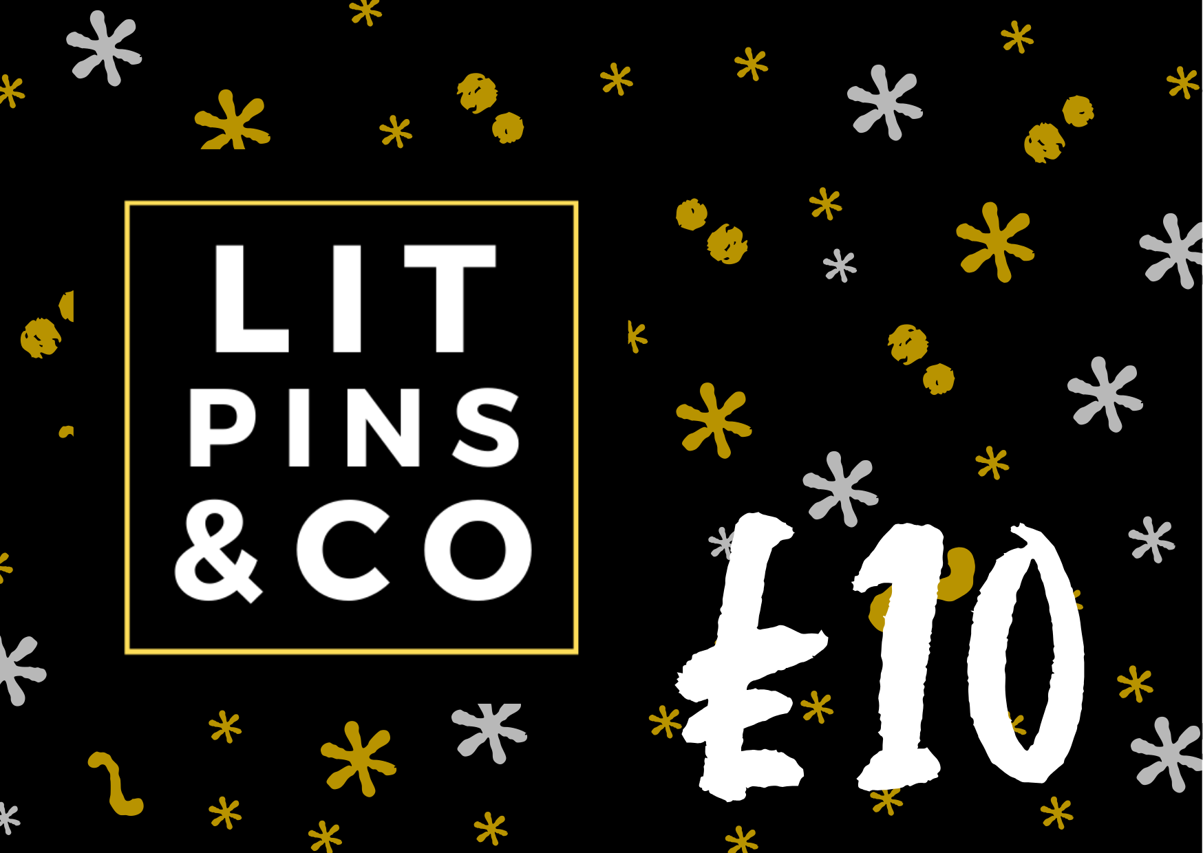 LitPins £10 gift card graphic