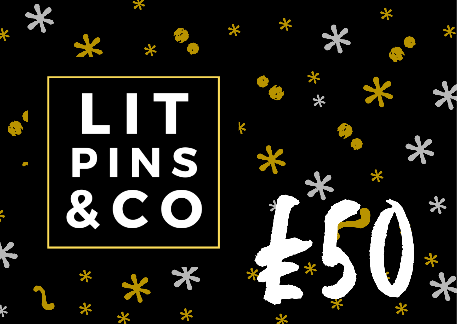 LitPins £50 gift card graphic