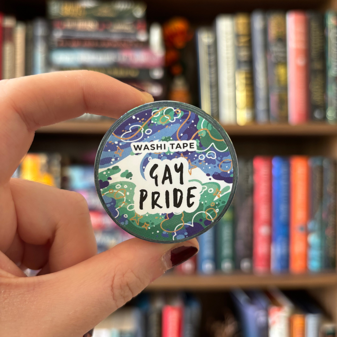 A role of washi tape inspired by the gay pride flag