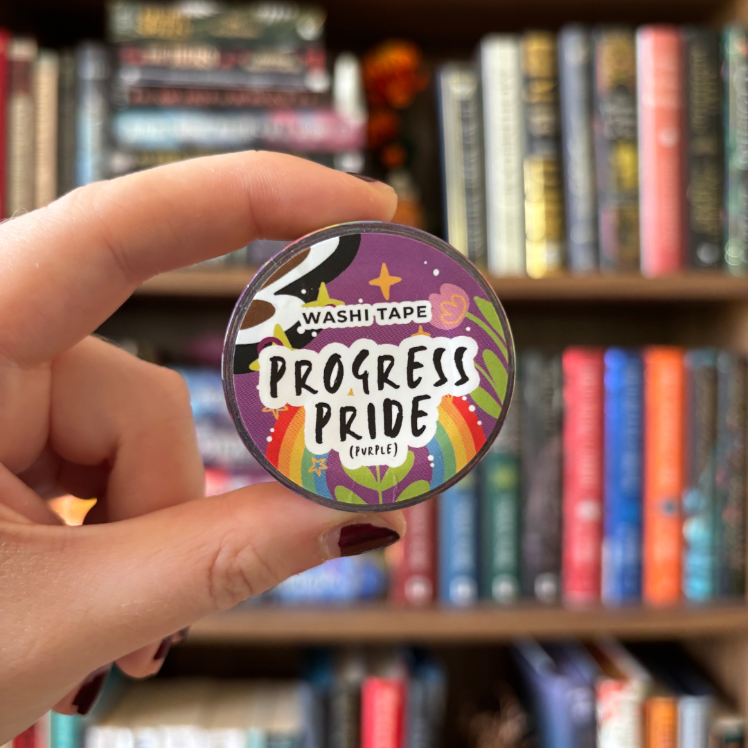 A role of washi tape inspired by the progress pride flag