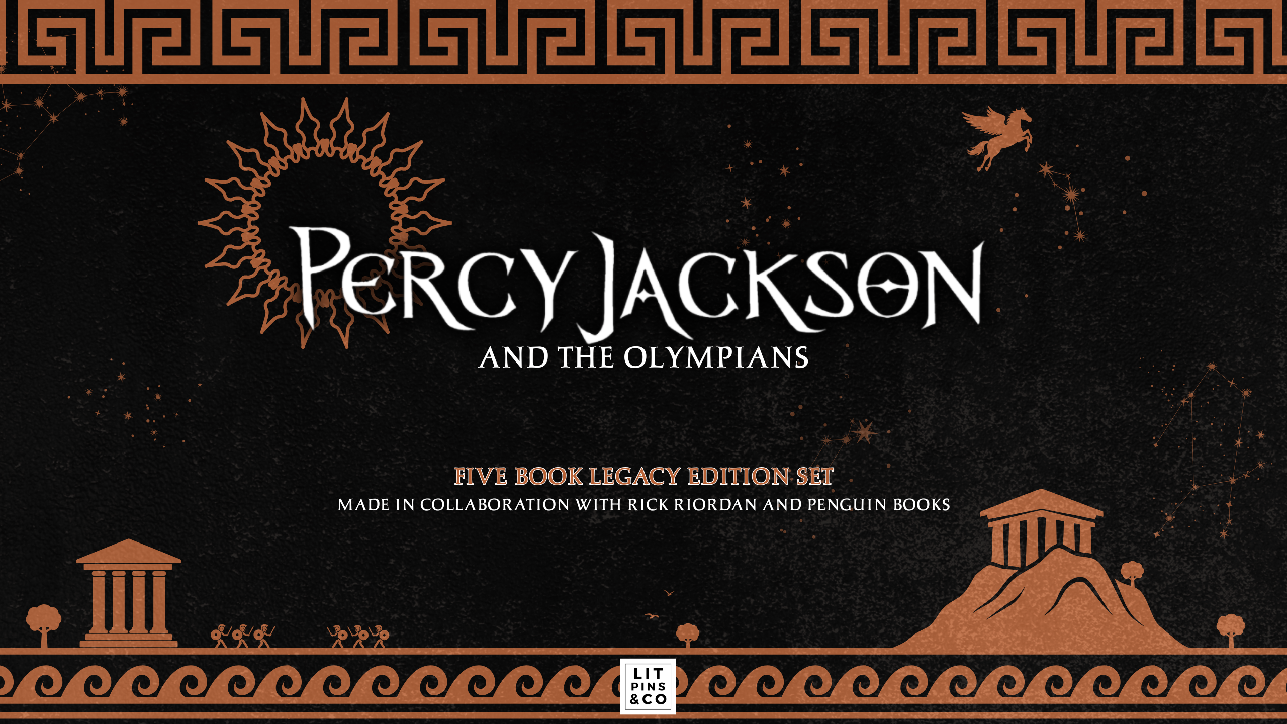PERCY JACKSON AND THE OLYMPIANS - LITPINS&CO LEGACY EDITION SET 🌊🖊️🏛️