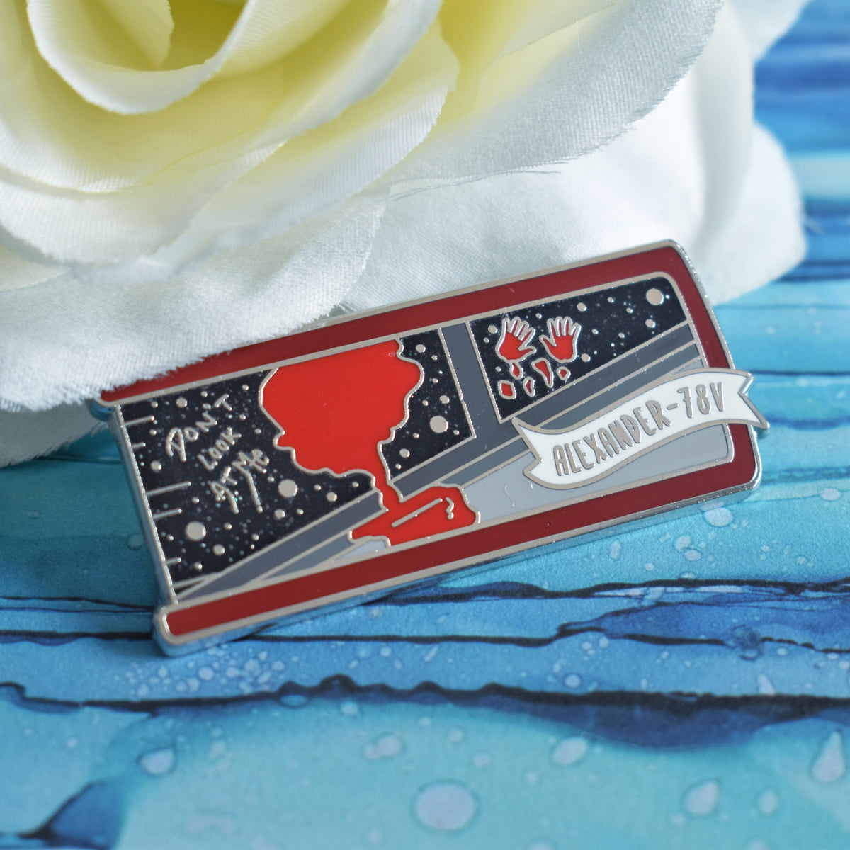 Alexander Bobinsky Pin Alexander-78V - Build Your Own Book Stack - Enamel Pin – LitPins&Co