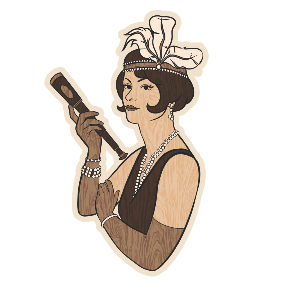 Officially licensed sticker featuring the Darcy figurehead from the Vampirates series