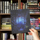Blue toned art print featuring the front cover artwork of the LitPins&Co special edition of Hazelthorn by CG Drews