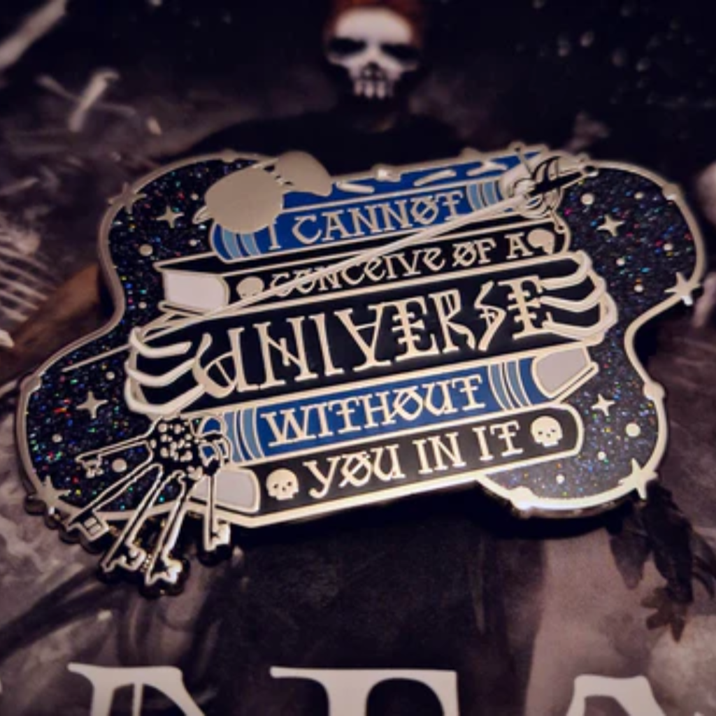I Cannot Conceive Of A Universe Without You In It Story Stack Enamel Pin inspired by Gideon the Ninth