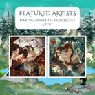 Promotional graphic for Immortal Game special edition by LitPins&Co, showing artwork by Martina Ponente on a forest background decorated with chess pieces.