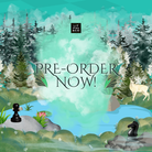 Promotional graphic for Immortal Game special edition by LitPins&Co, featuring text on a forest background decorated with chess pieces