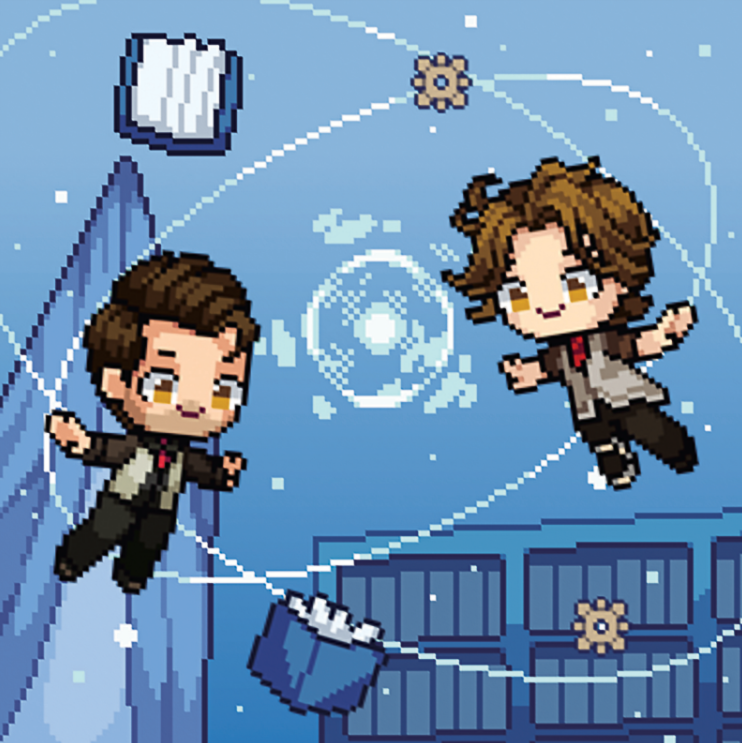 They Were Lab Mates – Jayvik Arcane inspired Pixel Art Print 