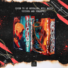 Promotional graphic featuring stylized illustrated book covers with the titles 'Vicious' and 'Vengeful' on a distressed black background with red paint strokes and knife line art. Text at the top reads 'COVER TO BE REVEALED; WILL MATCH VICIOUS AND VENGEFUL!' and the 'LIT PINS & CO' logo appears at the bottom.