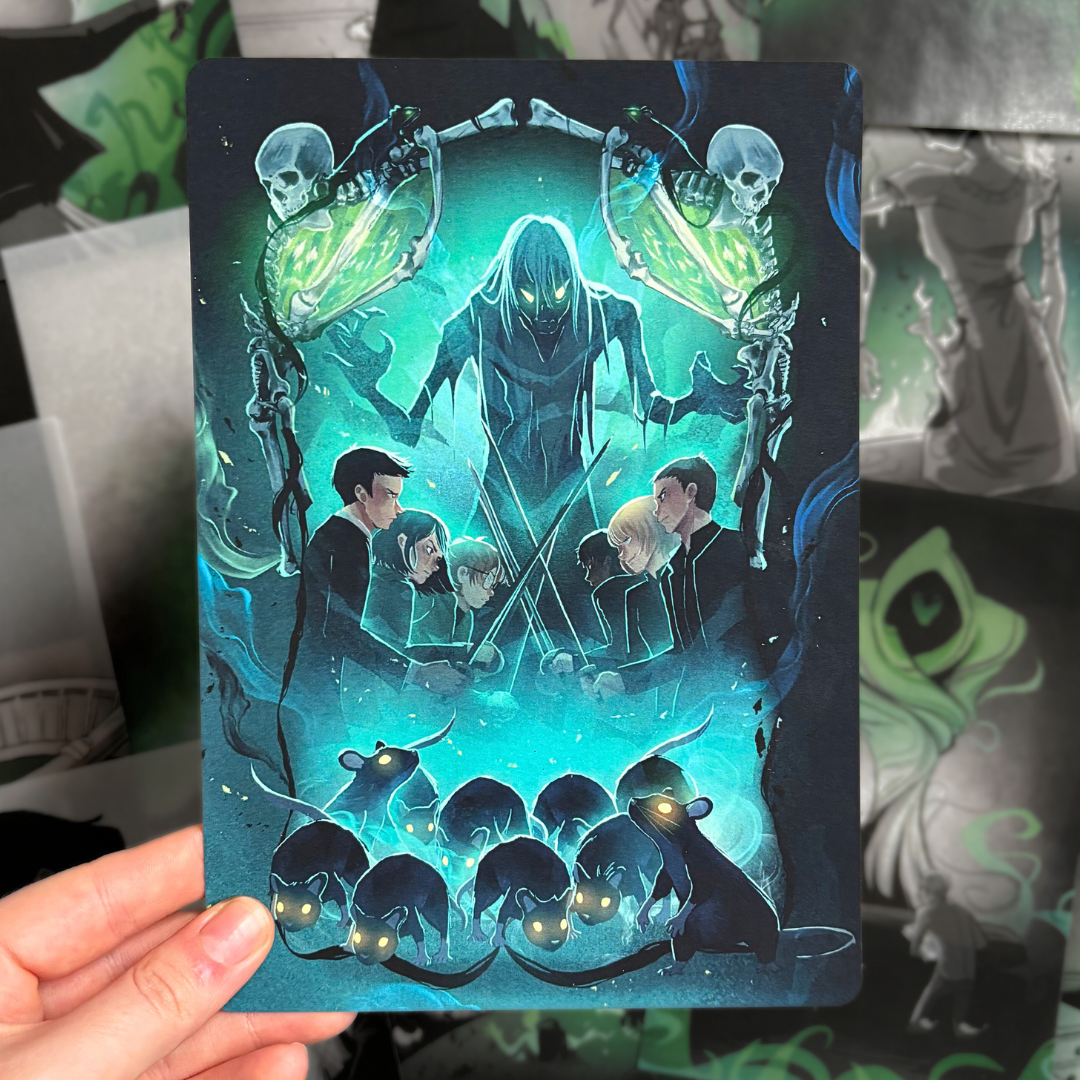Officially licensed Lockwood&Co art print, featuring artwork from the LitPins&Co legacy edition set of Lockwood&Co by Jonathan Stroud.