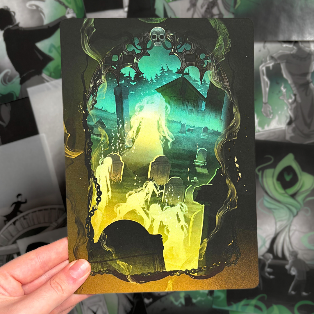 Officially licensed Lockwood&Co art print, featuring artwork from the LitPins&Co legacy edition set of Lockwood&Co by Jonathan Stroud.