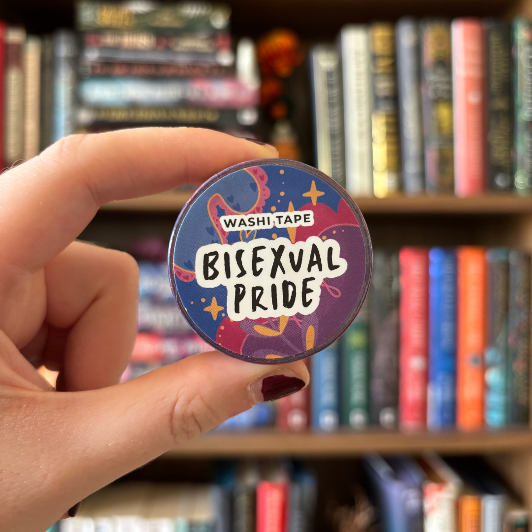 A role of washi tape inspired by the bisexual pride flag