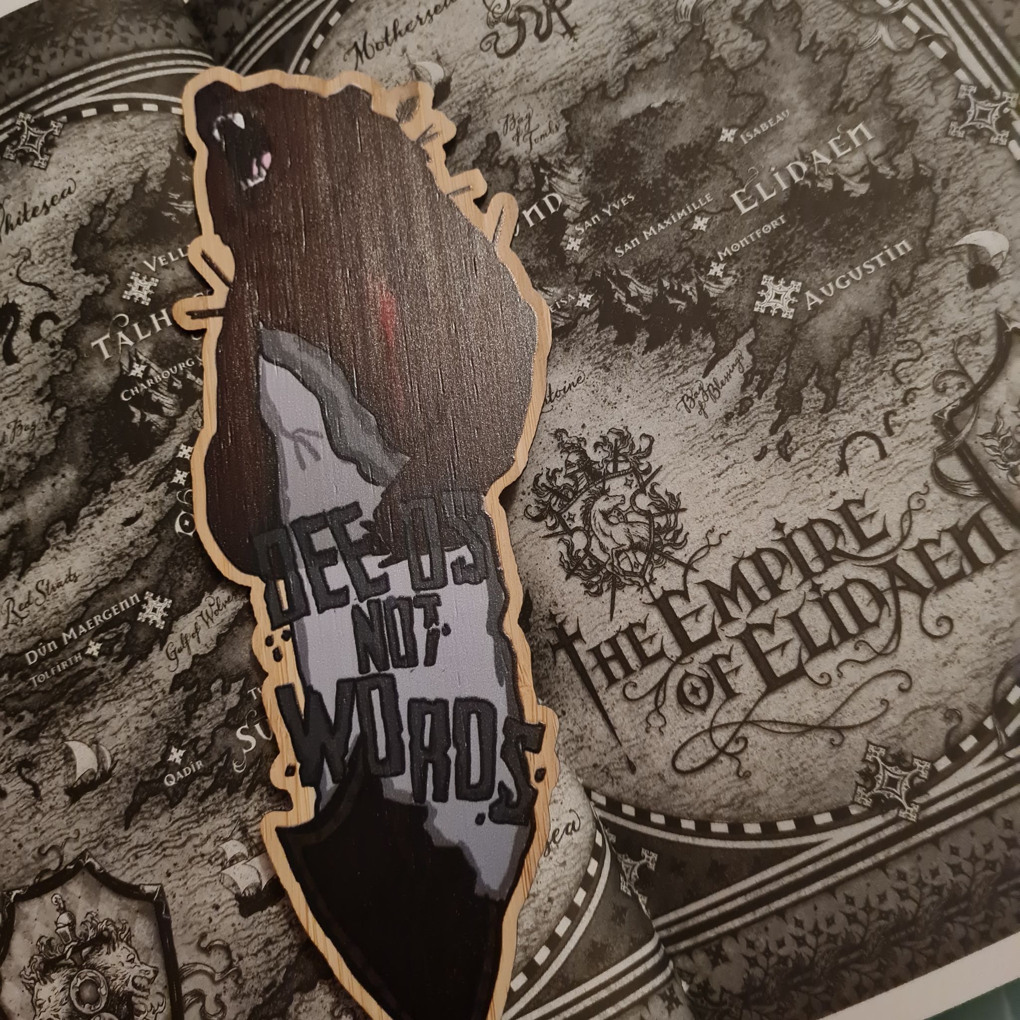 Wooden bookmark inspired by Empire of the Vampire