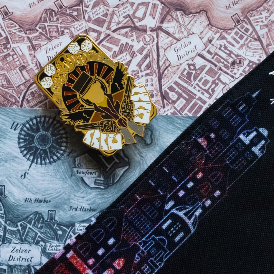 Six of Crows by Leigh Bardugo inspired pin featuring everyone's favourite gunslinger Jesper Fahey!