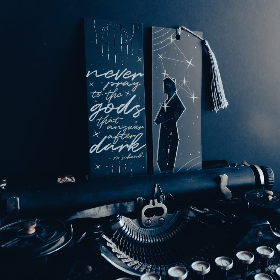 Never Pray, The Invisible Life of Addie LaRue by V.E Schwab inspired bookmark with silver tassel. 