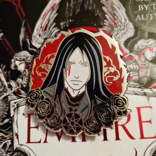 The Empire of the Vampire By Jay Kristoff, Gabriel De Leon inspired enamel pin.
