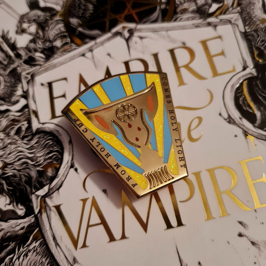 The Holy Grail Enamel Pin inspired by The Empire of the Vampire series by Jay Kristoff