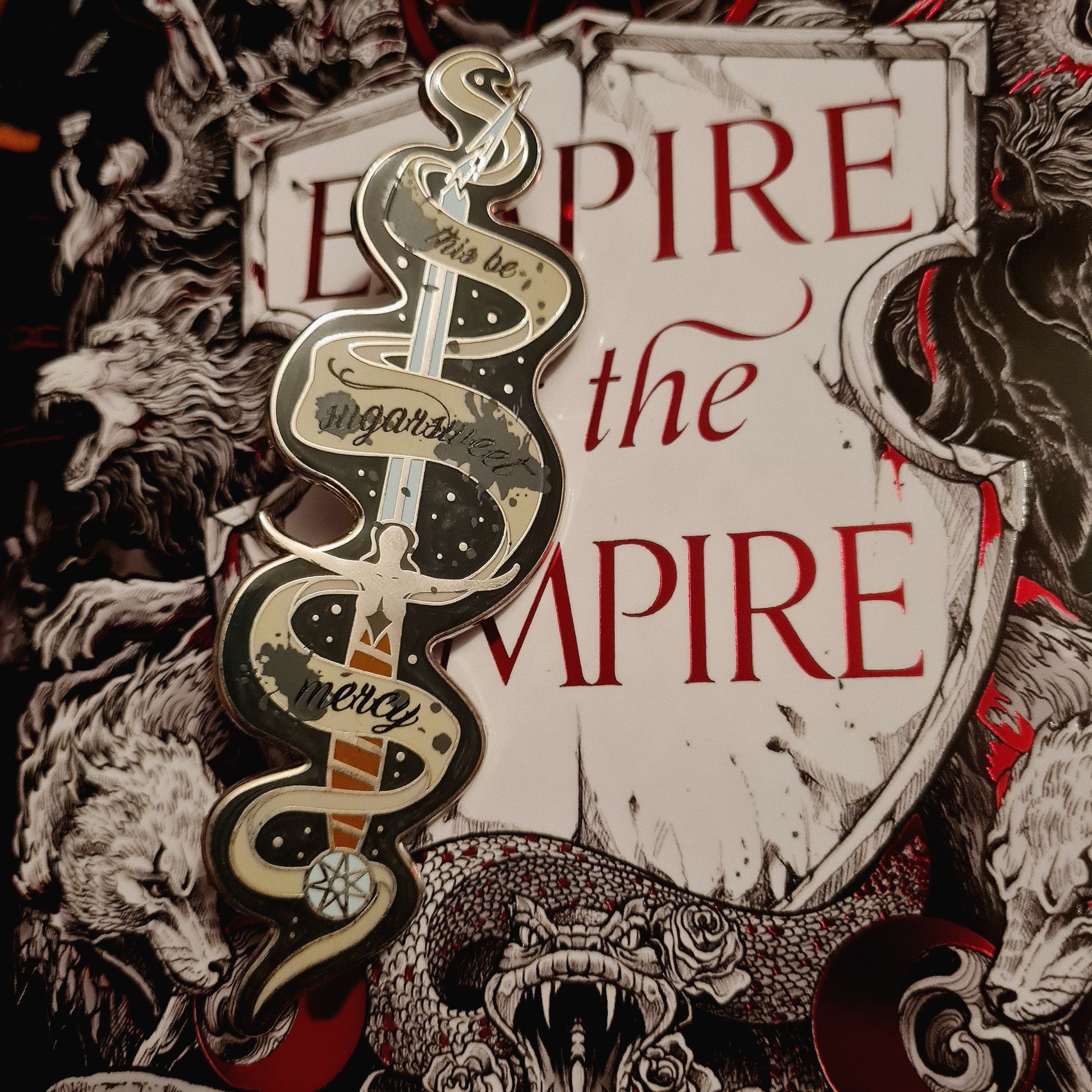 Ashdrinker, Empire of the Vampire by Jay Kristoff inspired enamel pin. 