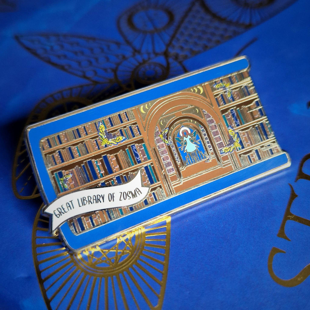 Great Library of Zosma - Build Your Own Book Stack 2.0 - Enamel Pin