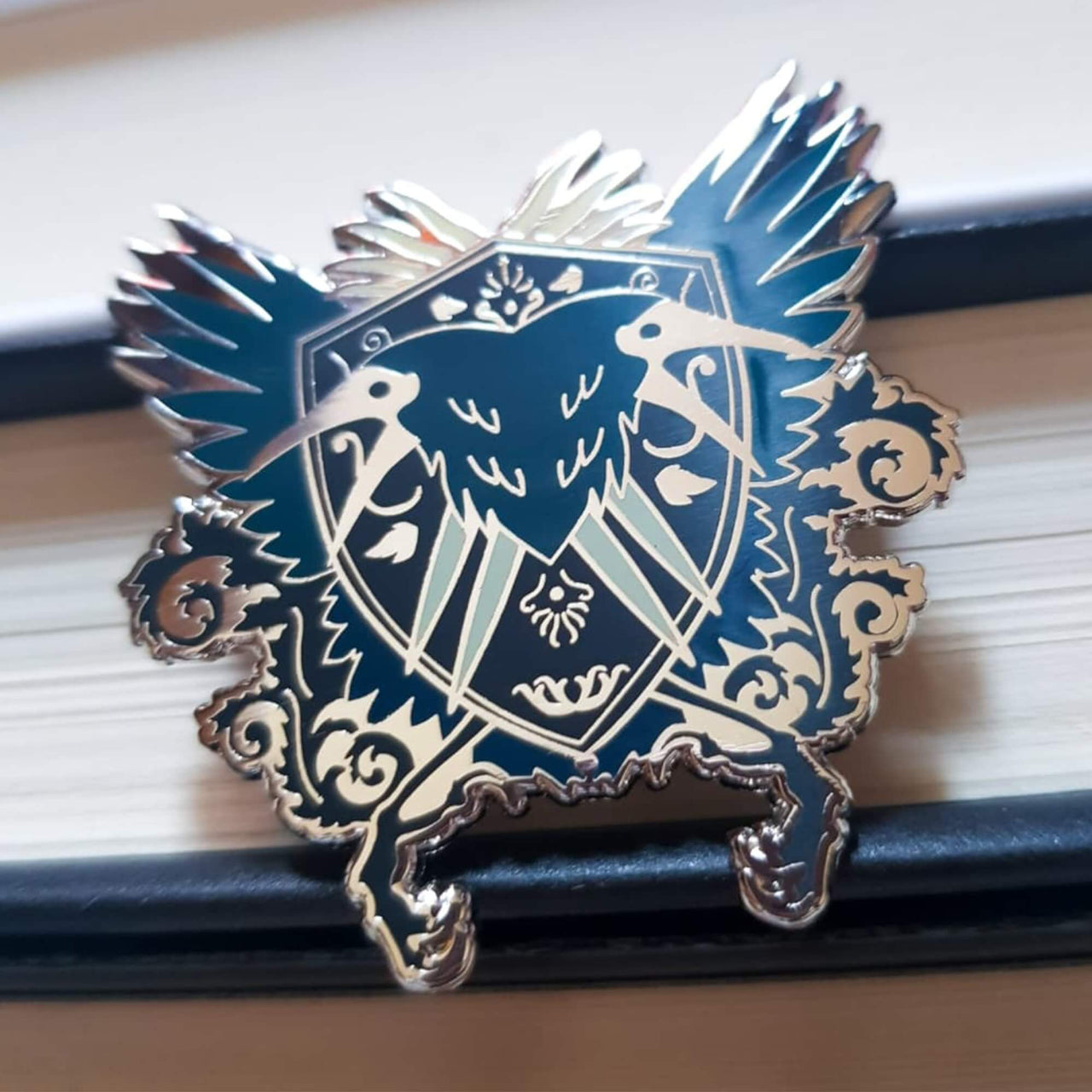 The Anserys House Crest enamel pin inspired by A Throne of Swans by Katherine and Elizabeth Corr