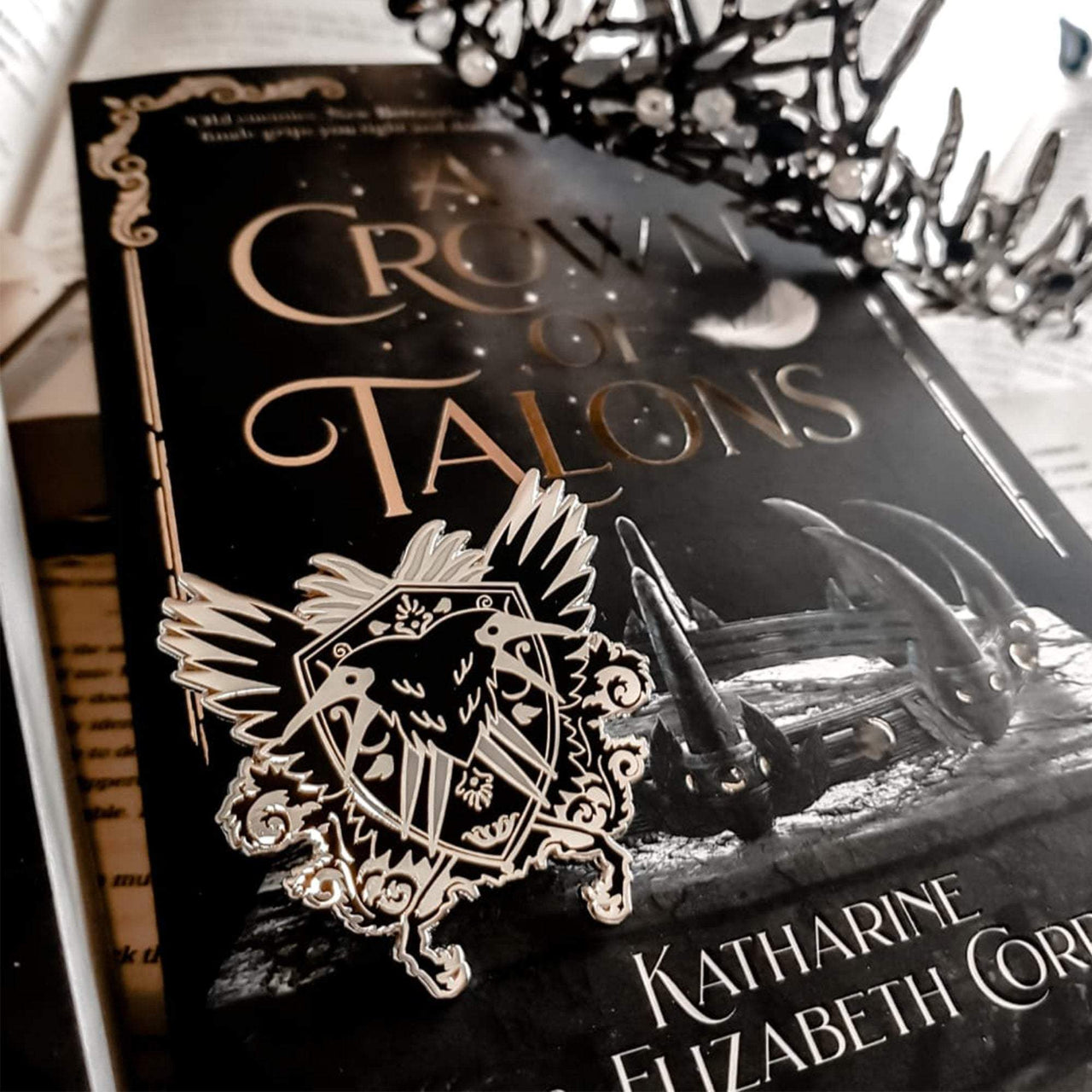 Anserys House Crest enamel pin from A Throne of Swans by Katherine and Elizabeth Corr