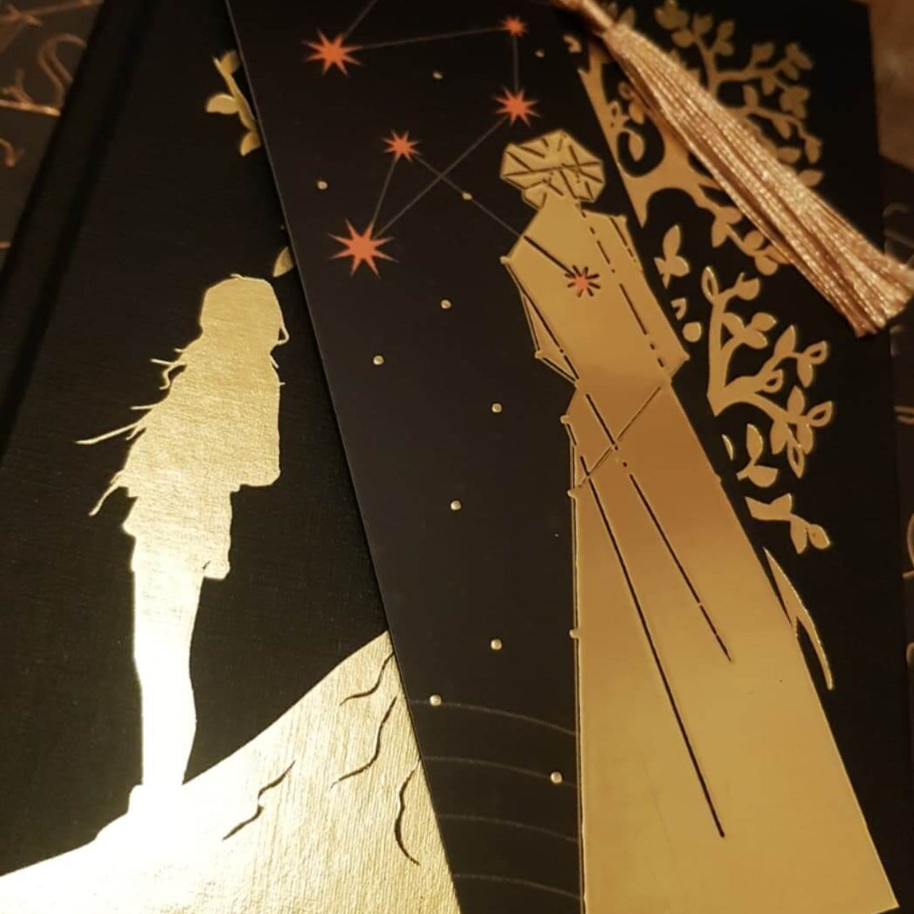 Books She Has Found. The Invisible Life of Addie LaRue by V.E Schwab bookmark with a golden tassel.